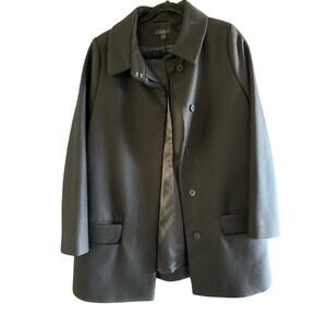 COS Women's Blue Wool Blended Button Front Biker Jacket Size 10